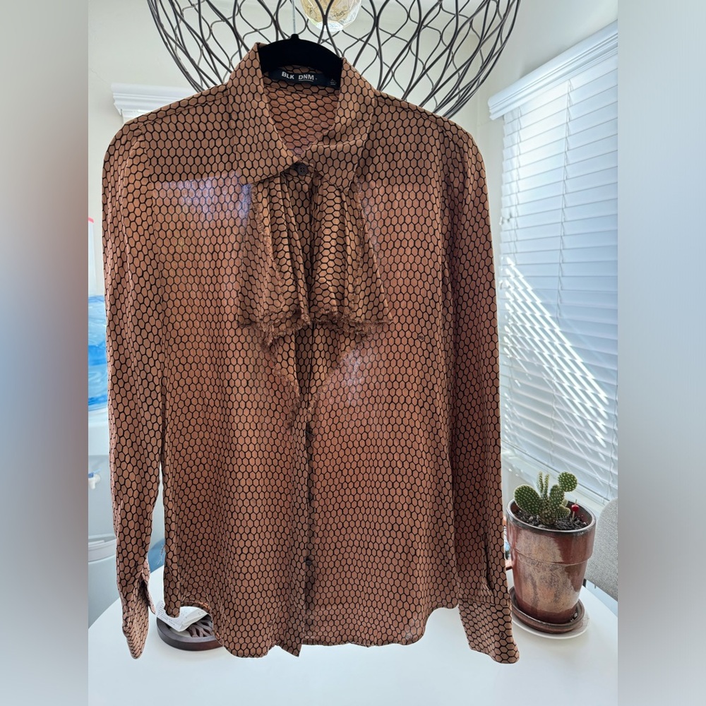 BLK DNM • Silk Patterned Blouse